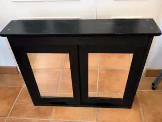 Armario espejo madera Ikea negro