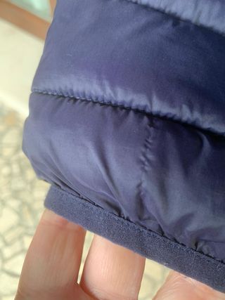 Piumino con Cappuccio Blu/Rosso