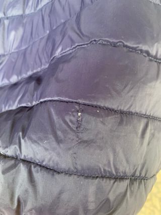 Piumino con Cappuccio Blu/Rosso