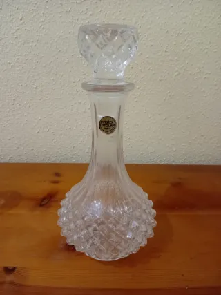 Licorera y cinco vasos de Cristal d'Arques