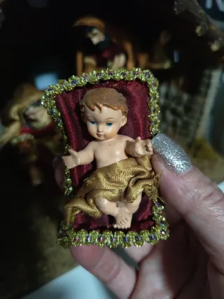 Pesebre Nacimiento Belén y jarrones