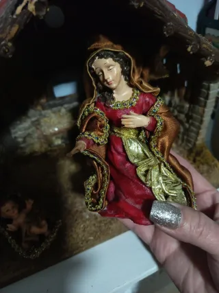 Pesebre Nacimiento Belén y jarrones