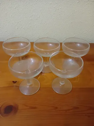 Set 5 Copas de Cristal Transparentes