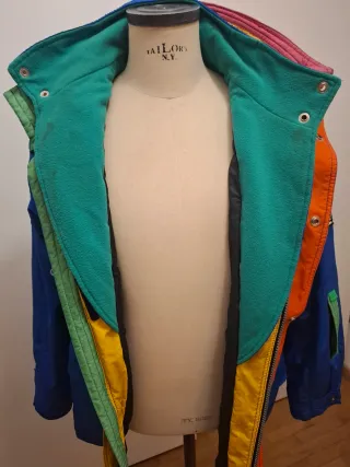 Giacca sci vintage colorata
