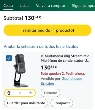 Microfono IK Multimedia iRig Stream interfaz audio