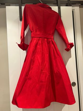 Vestido Camisero Carolina Herrera Rojo