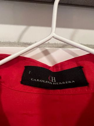 Vestido Camisero Carolina Herrera Rojo