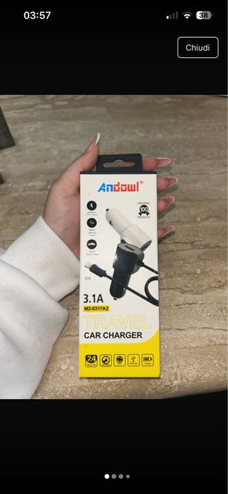 Caricatore Auto Andowl 3.1A USB C