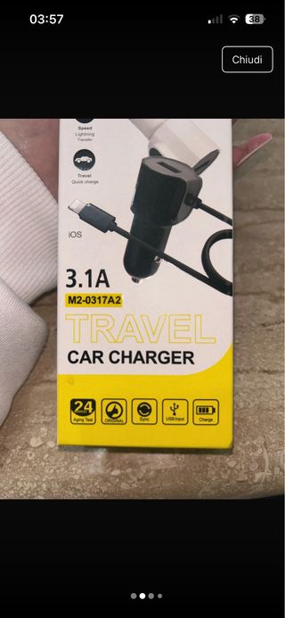 Caricatore Auto Andowl 3.1A USB C