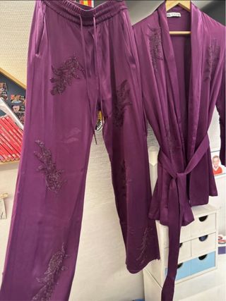 Conjunto Zara Púrpura Bordado con lentejuelas