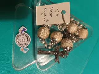 Rosario  collar  Salve Regiinai Artesanal con cruz