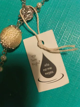 Rosario  collar  Salve Regiinai Artesanal con cruz