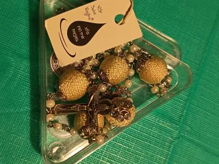 Rosario  collar  Salve Regiinai Artesanal con cruz