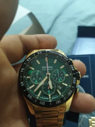 Orologio Festina Cronografo Uomo Oro Verde
