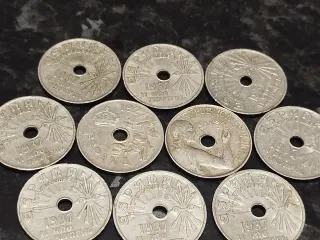 Lote 10 Monedas 25 Céntimos España del 27, 34 y 37