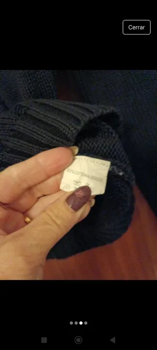 Jersey cuello alto azul