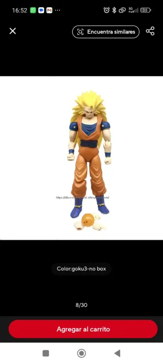 Muñeco Goku Super Saiyan 3