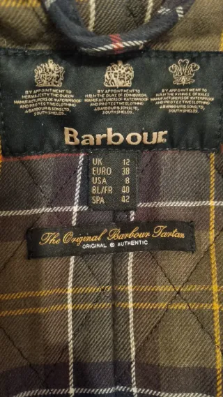 Parka Barbour Kelsall Wax Verde-caqui Mujer