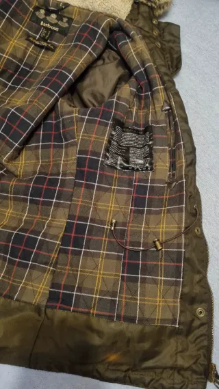 Parka Barbour Kelsall Wax Verde-caqui Mujer