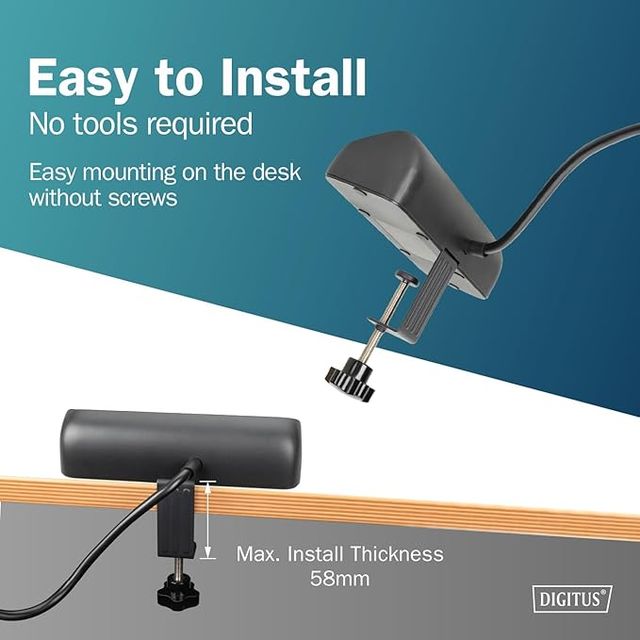 DIGITUS Regleta 3xSchuko 2x USB-A 1x USB-C Negro