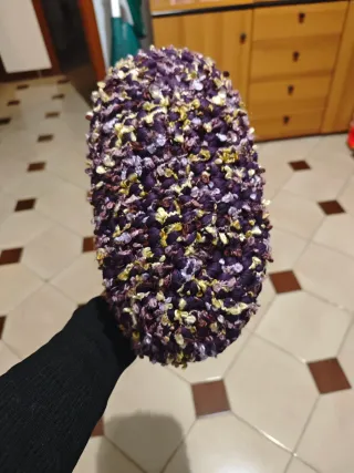 Borsetta uncinetto bucle' e viola