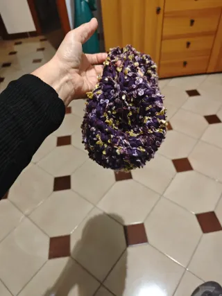 Borsetta uncinetto bucle' e viola