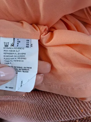 Abito Pinko donna oro/rosa paillettes