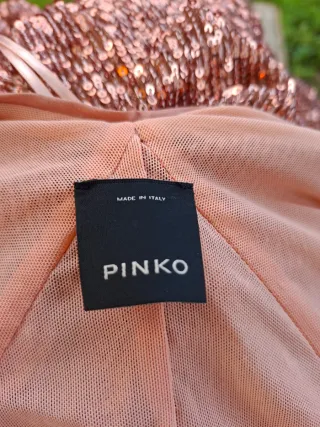 Abito Pinko donna oro/rosa paillettes