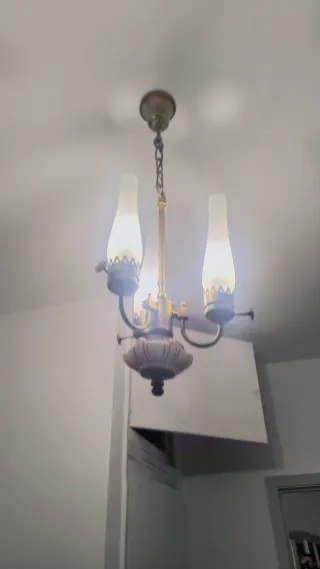 Lámpara italiana colgante dorada