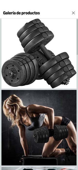 Juego Pesas mancuernas ajustables, hasta 30 kg