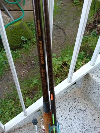 Cana de pesca inglesa Shimano com carreto Tica