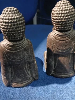 Portacandele monaci buddisti in pietra