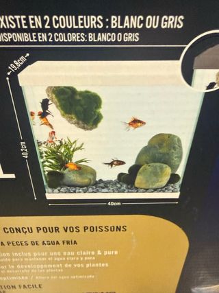 Acuario 25L Gris/Blanco