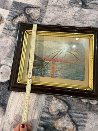 Quadro traboccò al tramonto con cornice