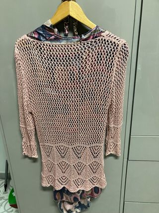 Vestido mujer talla S rosa y multicolor