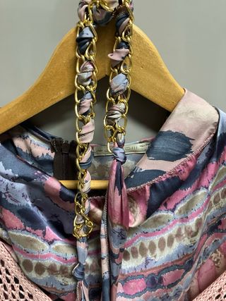 Vestido mujer talla S rosa y multicolor