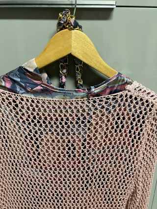 Vestido mujer talla S rosa y multicolor