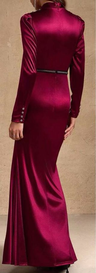 Vestido largo rojo elegante