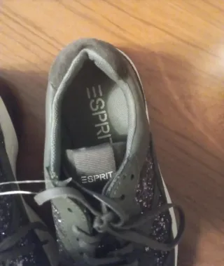 Zapatillas deportivas mujer grises con brillos