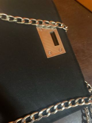 Bolso Negro Stradivarius Cadena Plata