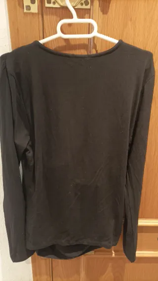 Camisea negra manga larga talla L