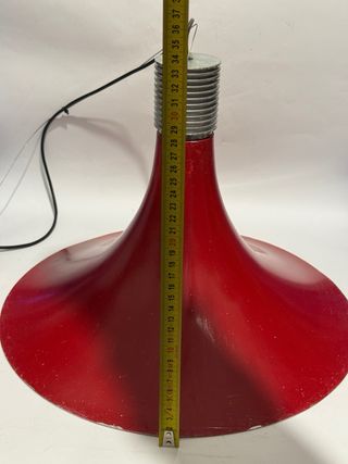Lampadario rosso metallo