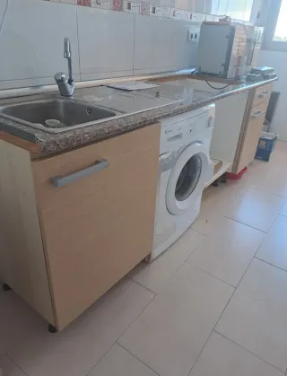 Muebles de cocina y fregadero encimera