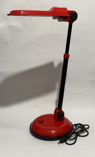 Lampadada Scrivania Mazda Rossa Vintage Design 80s