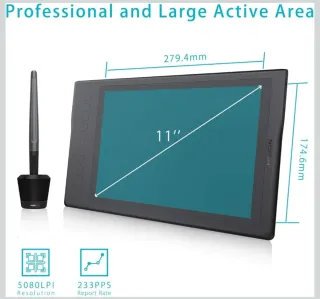 Tableta Gráfica Huion Q11K Wireless