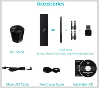 Tableta Gráfica Huion Q11K Wireless
