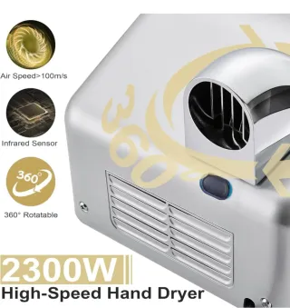 Secamanos Eléctrico Modundry Plata 2300W NUEVO!