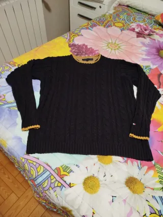 Jersey Tommy Hilfiger Hombre azul marino y Dorado