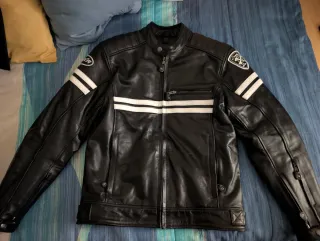 Chaqueta Moto DXR LEGEND CE Negra/Blanca