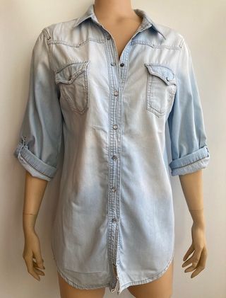 Camisa Vaquera Talla L Manga ajustable